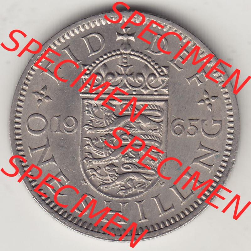 Münzen Großbritannien Eurovorläufer, Umlaufmünze vor Euroeinführung 1954-1970, 1 Schilling - Shilling, 1965-1 Wappen mit 3 Löwen. Rückseite... Sammlung