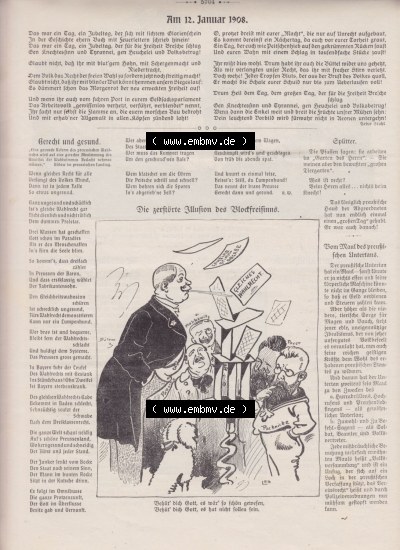 Der wahre Jacob 1908 Satire im deutschen Kaiserreich Nr. 562, 5704, Am 12. Januar 1908, Gerecht und Gesund, Die zerstörte Illusion... Sammlung