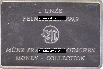 Silberbarren Europa Deutsche Banknoten-Motiv DM zu 1 Unze Silber-Serie (1) Sammlung