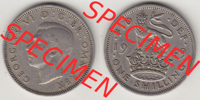 Münzen Großbritannien Eurovorläufer, Umlaufmünze vor Euroeinführung 1949-1951, 1 One Schilling - Shilling, 1949-1 Stehender Löwe auf Krone. Vorderseite... Sammlung