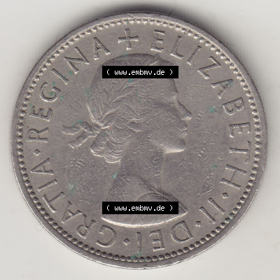 Münzen Großbritannien Eurovorläufer, Umlaufmünze vor Euroeinführung 1954-1970, 2 Schilling - Shillings 1966 (Stück 3). Vorderseite... Sammlung
