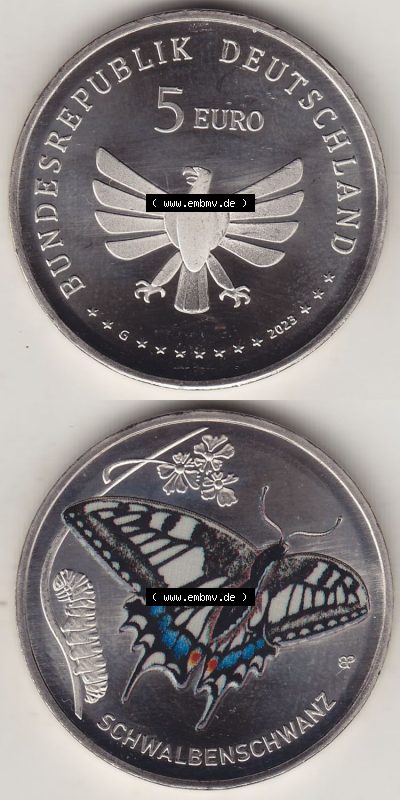 Münzen Deutschland 2023, 5 Euro-Sondermünzen, Sammlermünze aus der Serie „Wunderwelt der Insekten“-Insektenreich 2023-2023,... Sammlung