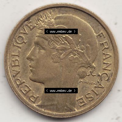Alte Münzen Frankreich, Kursmünzensatz Zeitraum 1917-1952, der Münze 1931-1947, 50 Centimes, 1938-1. Vorderseite einer Münze aus Frankreich in Europa... Sammlung