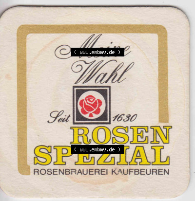 Bierdeckel 1979, Rosen Spezial, Rosenbrauerei Kaufbeuren (1) Sammlung