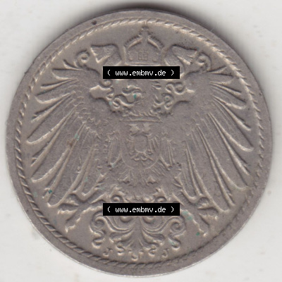 Münzen Deutschland 1871-1918 Kaiserreich 1890-1915, 5 Pfennig J, 1906 (2) Sammlung