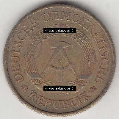 Münzen Deutschland DDR 1969-1990, 20 Pfennig 1971-1, DDR-Telefonmünze. Vorderseite einer 20 Pfennig Münze / Umlaufmünze in der DDR auch als Telefonmünze... Sammlung