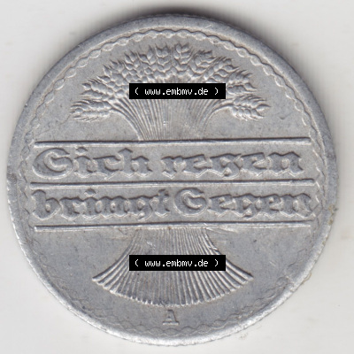 Münzen Deutschland 1918-1932 Weimarer Republik 1919-1922, 50 Pfennig A, 1920 (2) Sammlung
