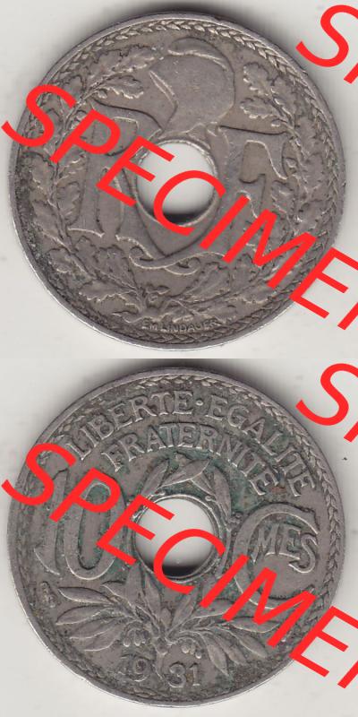 Münzen Frankreich Eurovorläufer, Umlaufmünze vor Euroeinführung 1917-1938, 10 Centimes, RF - Frankreich 10 CMES EGALITÉ FRATERNITÉ LIBERTÉ 1931-2.... Sammlung