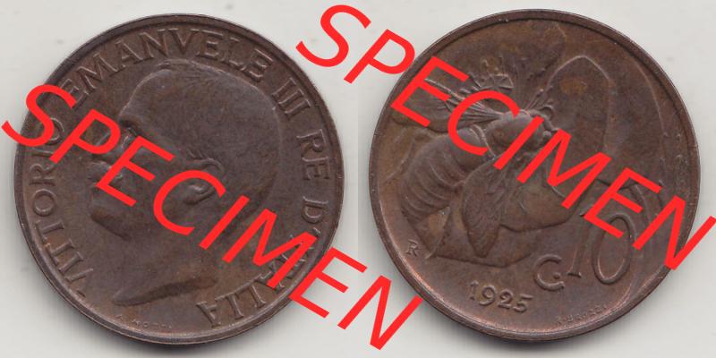 Münzen Italien / Italia Eurovorläufer, Umlaufmünze vor Euroeinführung 1919-1937, 10 Centesimi, Cent, Viktor Emanuel III. A. MOTTI RE DITALIA... Sammlung