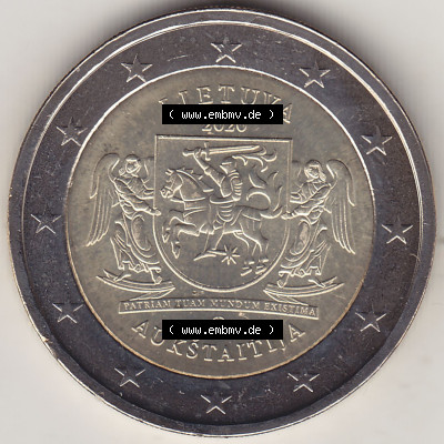 Münzen Euromünzen 2020 Litauen 2020-2020, 2 Euro Wappen von Austechia-Aukstaitija. 2 Euro Gedenkmünze, gültiges Zahlungsmittel... Sammlung