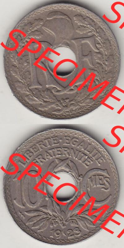 Münzen Frankreich Eurovorläufer, Umlaufmünze vor Euroeinführung 1917-1938, 10 Centimes, RF - Frankreich 10 CMES EGALITÉ FRATERNITÉ LIBERTÉ 1923-1.... Sammlung