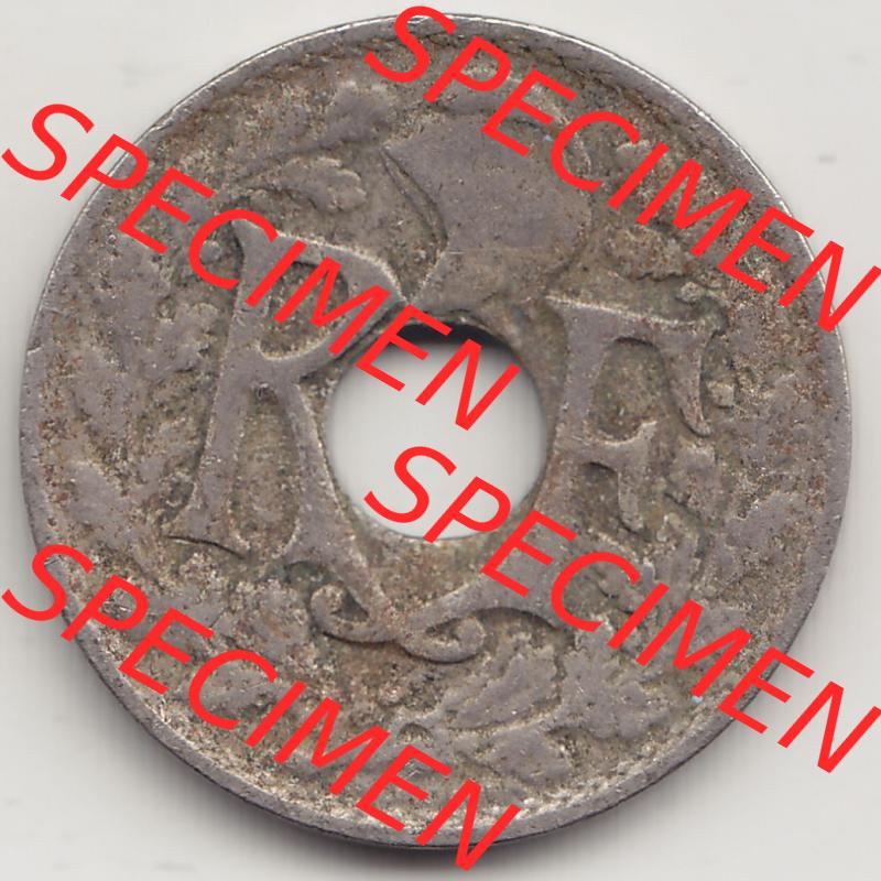 Münzen Frankreich Eurovorläufer, Umlaufmünze vor Euroeinführung 1917-1938, 10 Centimes - Cmes 1920. Vorderseite einer Münze aus Europa als Digitales Bild /... Sammlung