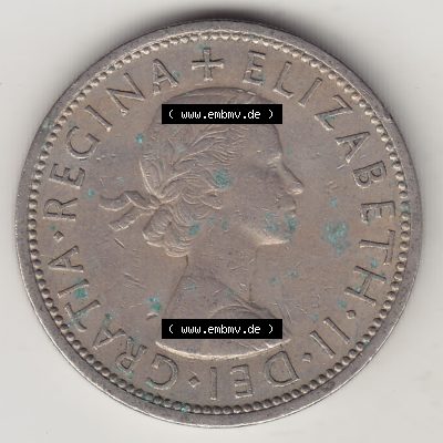 Münzen Großbritannien Eurovorläufer, Umlaufmünze vor Euroeinführung 1954-1970, 2 Schilling - Shillings 1966-2. Vorderseite einer Münze aus Großbritannien... Sammlung