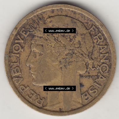 Münzen Frankreich Eurovorläufer, Umlaufmünze vor Euroeinführung 1931-1941, 2 Franken 1938 (Stück 2) LIBERTE EGALITE FRATERNITE.... Sammlung
