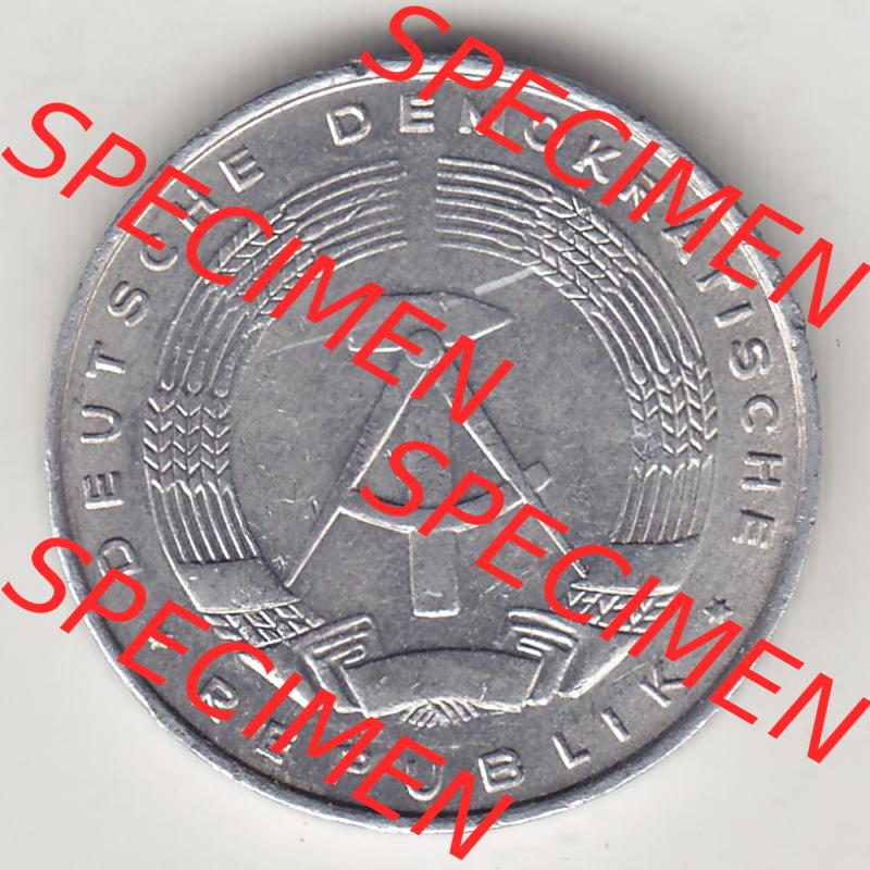 Münzen Deutschland DDR 1968-1990, A 5 Pfennig 1972-1. Vorderseite einer Münze aus der ehemaligen DDR in Europa als Digitales Bild / Bildmaterial zum Herunterladen für Sammler... Sammlung