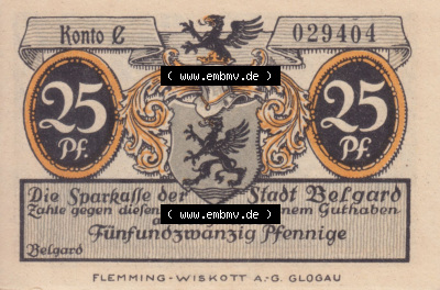 Notgeldscheine aus Belgrad Stadtansichten 25 Pfennig (1) Sammlung