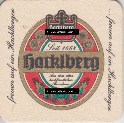 Bierdeckel 1980-1981 Hacklberg, freuen auf ein Hacklberger (1) Sammlung