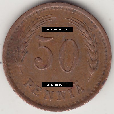 Alte Münzen Finnland, inoffizieller privater Kursmünzensatz / KMS - Zusammenstellung, mit Münze 1940-1943, 50 Penny, Penniä, Kupfer 1941-1.... Sammlung