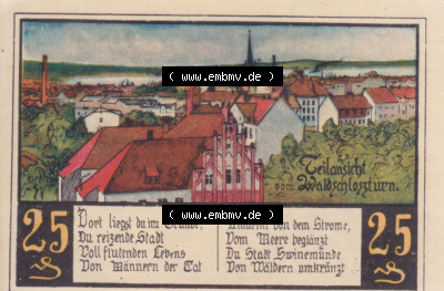 Notgeldscheine aus Swinemünde Scheck 25 Pfennig (2) Sammlung