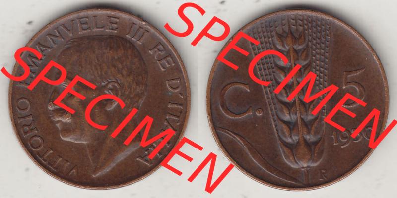 Münzen Italien / Italia Eurovorläufer, Umlaufmünze vor Euroeinführung 1919-1937, 5 Centesimi, Cent, Viktor Emanuel III. A. MOTTI VITTORIO EMANVELE... Sammlung