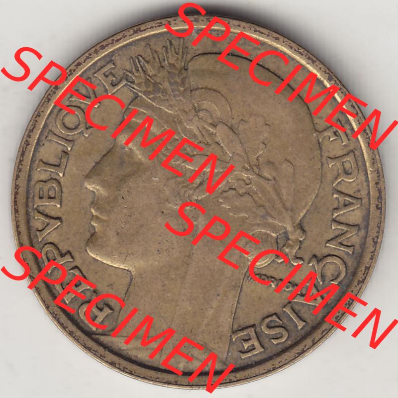 Münzen Frankreich Eurovorläufer, Umlaufmünze vor Euroeinführung 1931-1941, 1 Franken, 1 Franc, 1931-1 LIBERTE EGALITE FRATERNITE. Vorderseite einer Münze... Sammlung