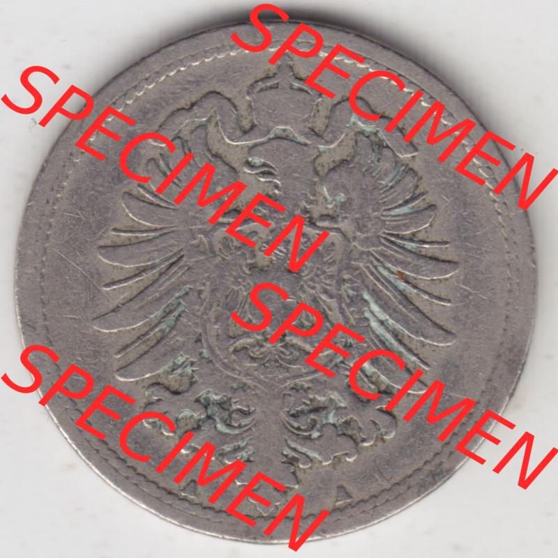 Münzen Deutschland 1871-1918 Kaiserreich 1873-1889, 10 Pfennig A, 1888. Rückseite einer Münze aus dem Deutschen Kaiserreich in Europa als Digitales Bild / Bildmaterial... Sammlung