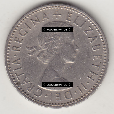 Münzen Großbritannien Eurovorläufer, Umlaufmünze vor Euroeinführung 1954-1970, 1 Schilling - One Shilling, 1955 (Stück 1)... Sammlung