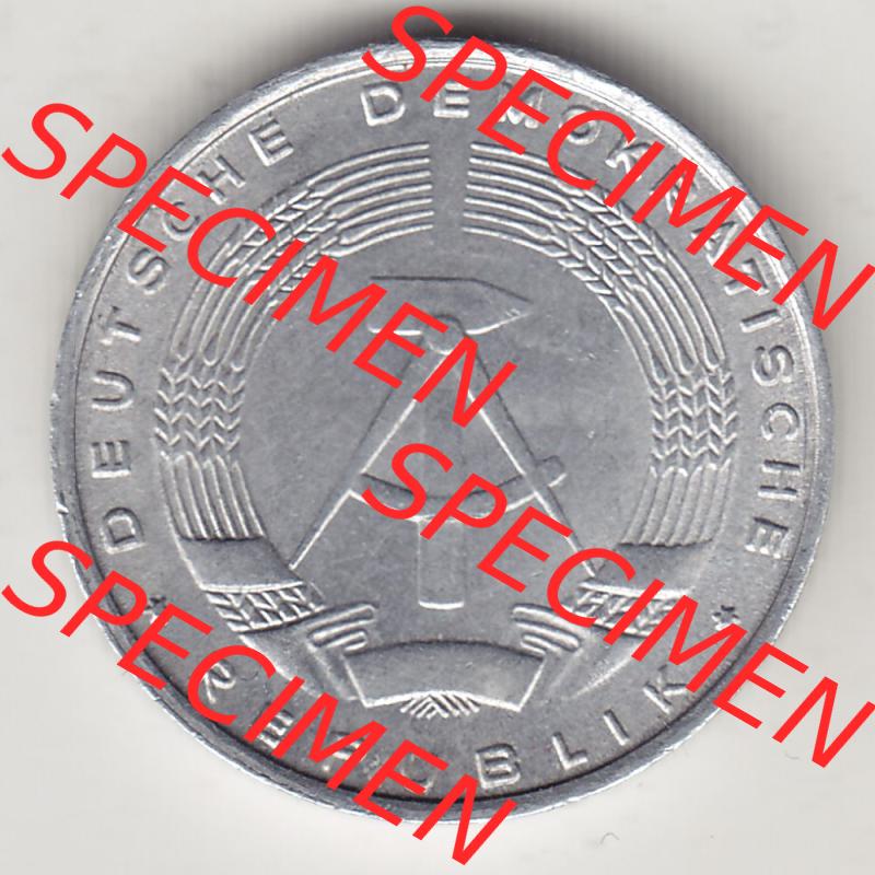 Münzen Deutschland DDR 1968-1990, A 5 Pfennig 1968-5. Vorderseite einer Münze aus der ehemaligen DDR in Europa als Digitales Bild / Bildmaterial zum Herunterladen für Sammler... Sammlung