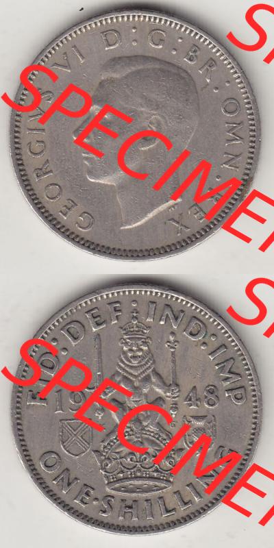 Münzen Großbritannien Eurovorläufer, Umlaufmünze vor Euroeinführung 1947-1948, 2 Schilling - One Shillings 1948-1 Sitzender Löwe auf Krone. Vorderseite... Sammlung