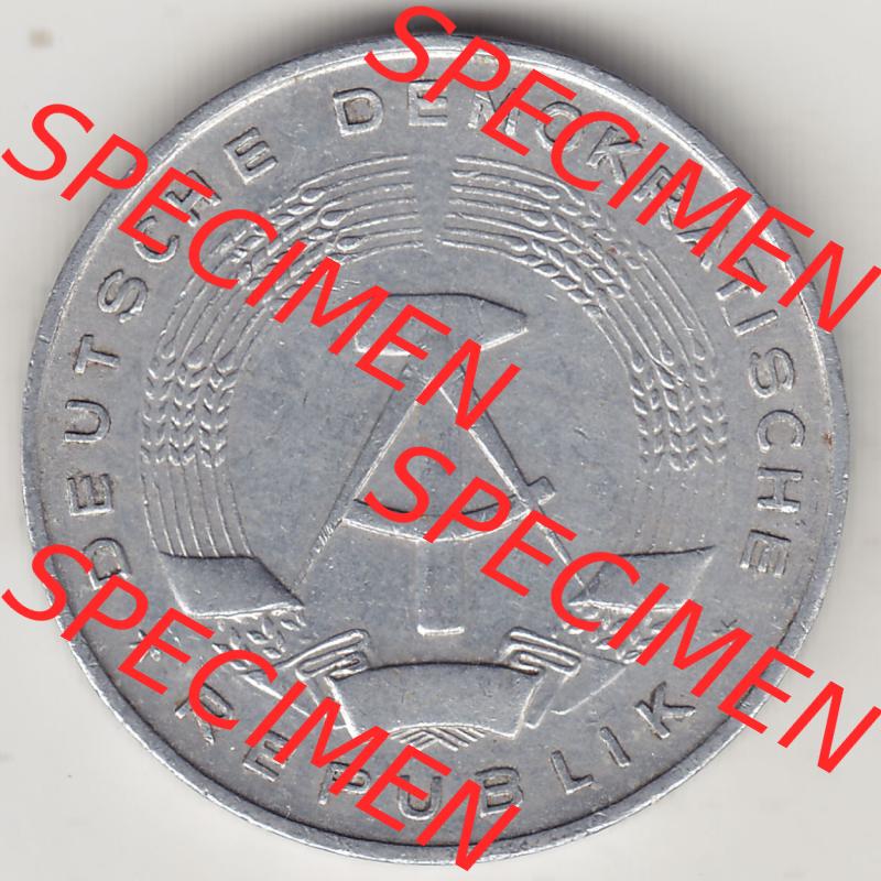 Münzen Deutschland DDR 1956-1963, A 1 Deutsche Mark 1962-2. Vorderseite einer 1 Mark Münze / Umlaufmünze aus Deutschland der ehemaligen DDR in Europa als Digitales Bild... Sammlung
