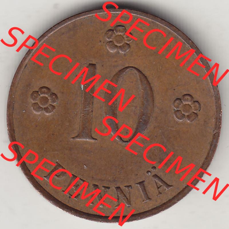 Alte Münzen Finnland, inoffizieller privater Kursmünzensatz / KMS - Zusammenstellung, mit Münze 1919-1940, 10 Penny, Penniä 1931. Rückseite einer... Sammlung
