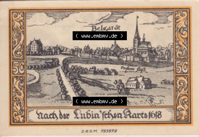 Notgeldscheine aus Belgrad Stadtansichten 50 Pfennig (2) Sammlung