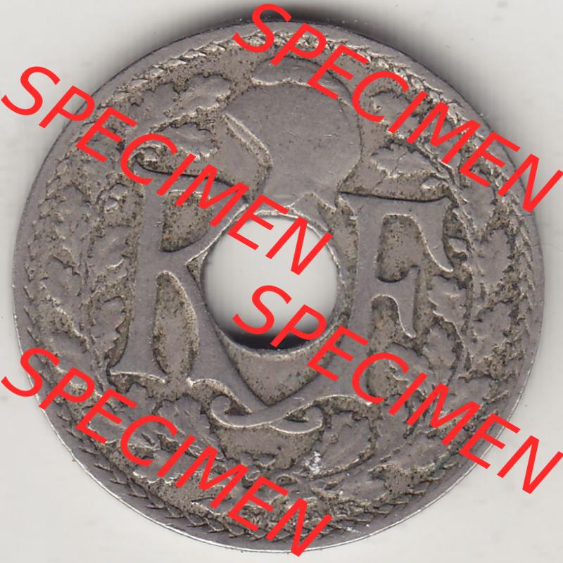 Münzen Frankreich Eurovorläufer, Umlaufmünze vor Euroeinführung 1917-1938, 10 Centimes, 10 CMES EGALITÉ FRATERNITÉ LIBERTÉ 1920-1. Vorderseite... Sammlung