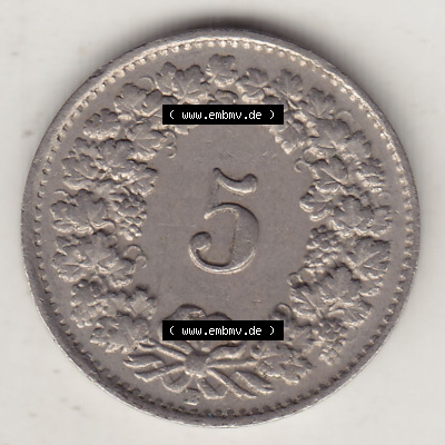 Münzen Schweiz Eurovorläufer, Umlaufmünze 1879-1980, 5 Rappen 1948 Helvetica (2) Sammlung