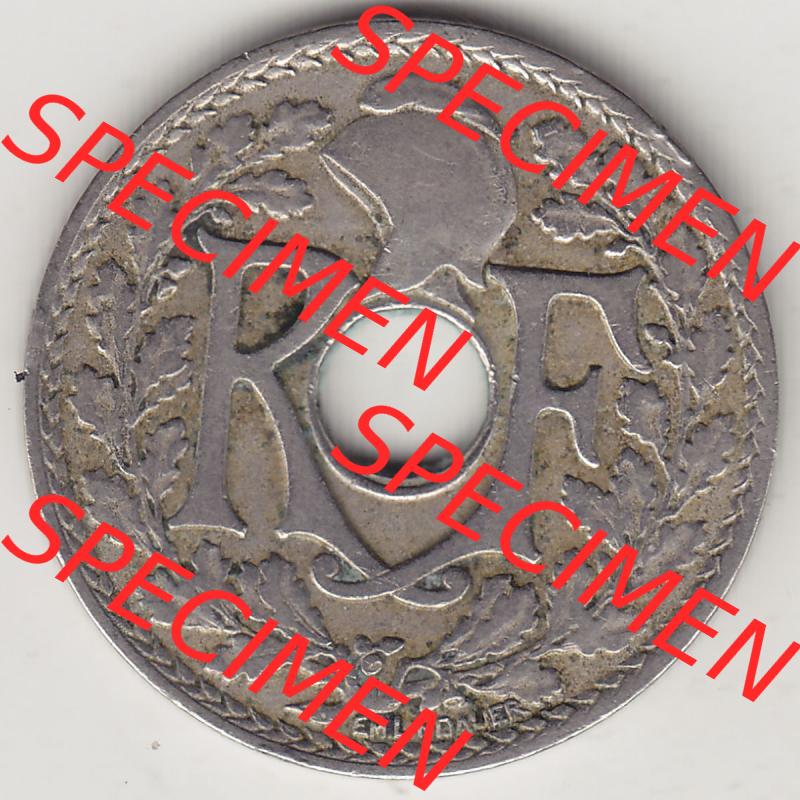 Münzen Frankreich Eurovorläufer, Umlaufmünze vor Euroeinführung 1917-1937, 25 Cmes, Centimes 1919-1 LIBERTE EGALITE FRATERNITE. Vorderseite einer Münze... Sammlung