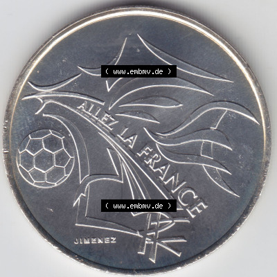 Münzen Euromünzen 2002, Silbermünzen Frankreich 2002, 0,25 Euro Fußball-WM in Korea (1) Sammlung