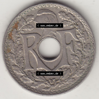 Frankreich 10 CMES EGALITÉ FRATERNITÉ LIBERTÉ 1922 (Stück 2) Sammlung