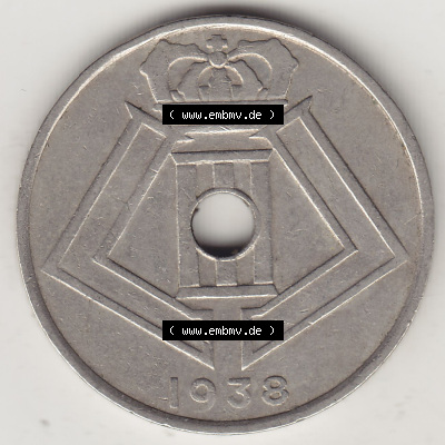 Alte Münzen KMS Belgien, Kursmünzensatz - Zusammenstellung 1938-1940, mit Münze 1938-1939, 25 C, Centime, BELGIQUE - BELGIE... Sammlung