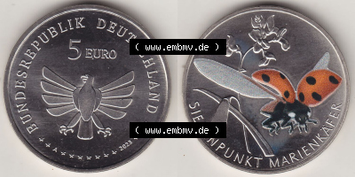 Münzen Deutschland 2023, 5 Euro-Sondermünzen, Sammlermünze aus der Serie „Wunderwelt der Insekten“-Insektenreich 2023-2023,... Sammlung