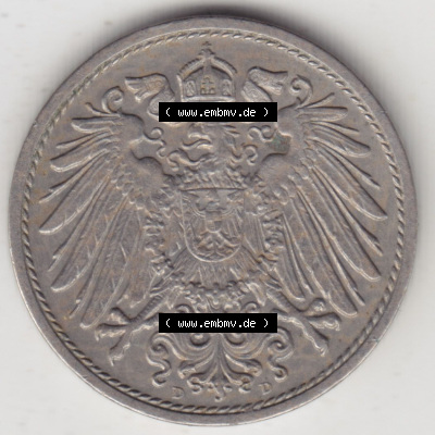 Münzen Deutschland 1871-1918 Kaiserreich 1890-1916, 10 Pfennig D, 1904 (2) Sammlung