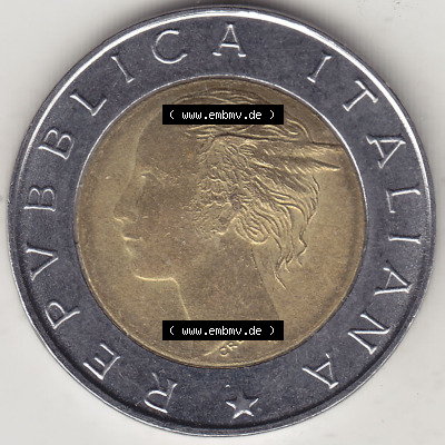 Münzen Italien / Italia Eurovorläufer, Gedenkmünze vor Euroeinführung 1997-1997, 500 Lire, 50 Jahre Staatspolizei (1947-1997),... Sammlung