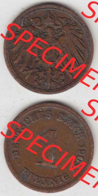 Münzen Deutschland 1871-1918 Kaiserreich 1890-1916, 1 Pfennig E, 1903 (4) Sammlung
