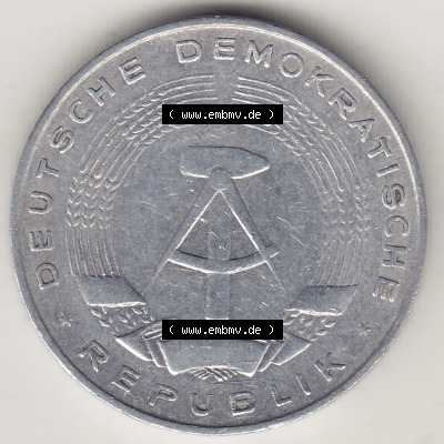 Münzen Deutschland DDR 1956-1963, A 1 Deutsche Mark 1962 (Stück 3). Vorderseite einer 1 Mark Münze / Umlaufmünze aus Deutschland... Sammlung