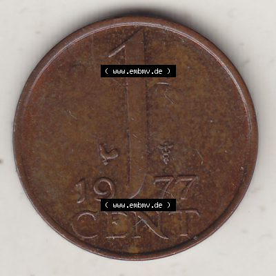 Münzen Niederlande / Netherlands Eurovorläufer, Umlaufmünze vor Euroeinführung 1950-1980, 1 Cent 1977 (2) Sammlung