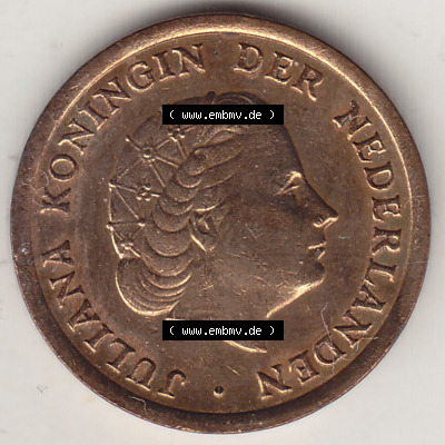 Münzen Niederlande / Netherlands Eurovorläufer, Umlaufmünze vor Euroeinführung 1950-1980, 1 Cent 1961 (Stück 2) Königin... Sammlung