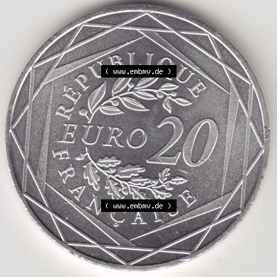 Münzen Euromünzen 2022, Silbermünze Frankreich 2022, 20 Euro, 20 Jahre Euro (1) Sammlung