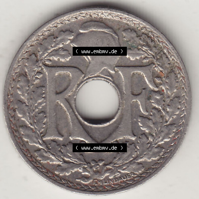 Vorderseite einer 10 Cmes / Centimes / Cent Münze aus Frankreich Sammlung