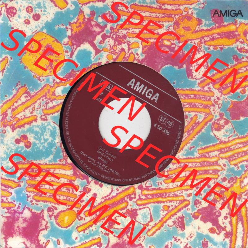 Amiga Schallplatten: Amiga 1980, Wings mit Mull Of Kintyre und Girl School. Rückseite der Schallplatte aus privater Sammlung, verwalte deine Schallplatten-Sammlung durch einfachen... Sammlung