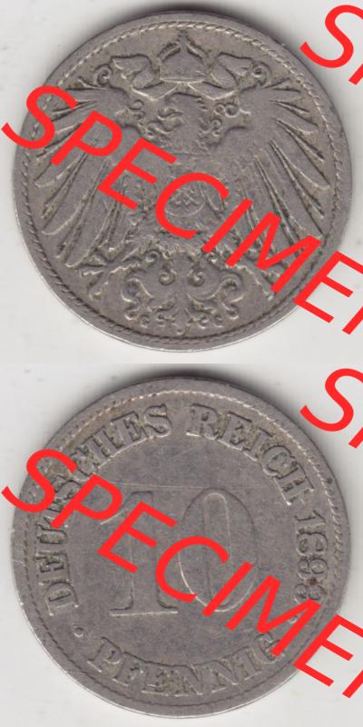 Münzen Deutschland 1871-1918 Kaiserreich 1890-1916, 10 Pfennig G, 1899 (4) Sammlung