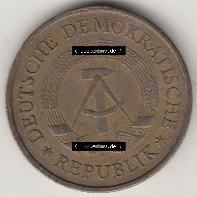 Münzen Deutschland DDR 1969-1990, 20 Pfennig 1969-6, DDR-Telefonmünze. Vorderseite einer 20 Pfennig Münze / Umlaufmünze in der DDR auch als Telefonmünze... Sammlung